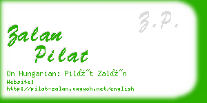 zalan pilat business card